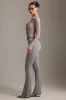 Low-Rise Flared Trousers in Grey sold by Oh Polly
