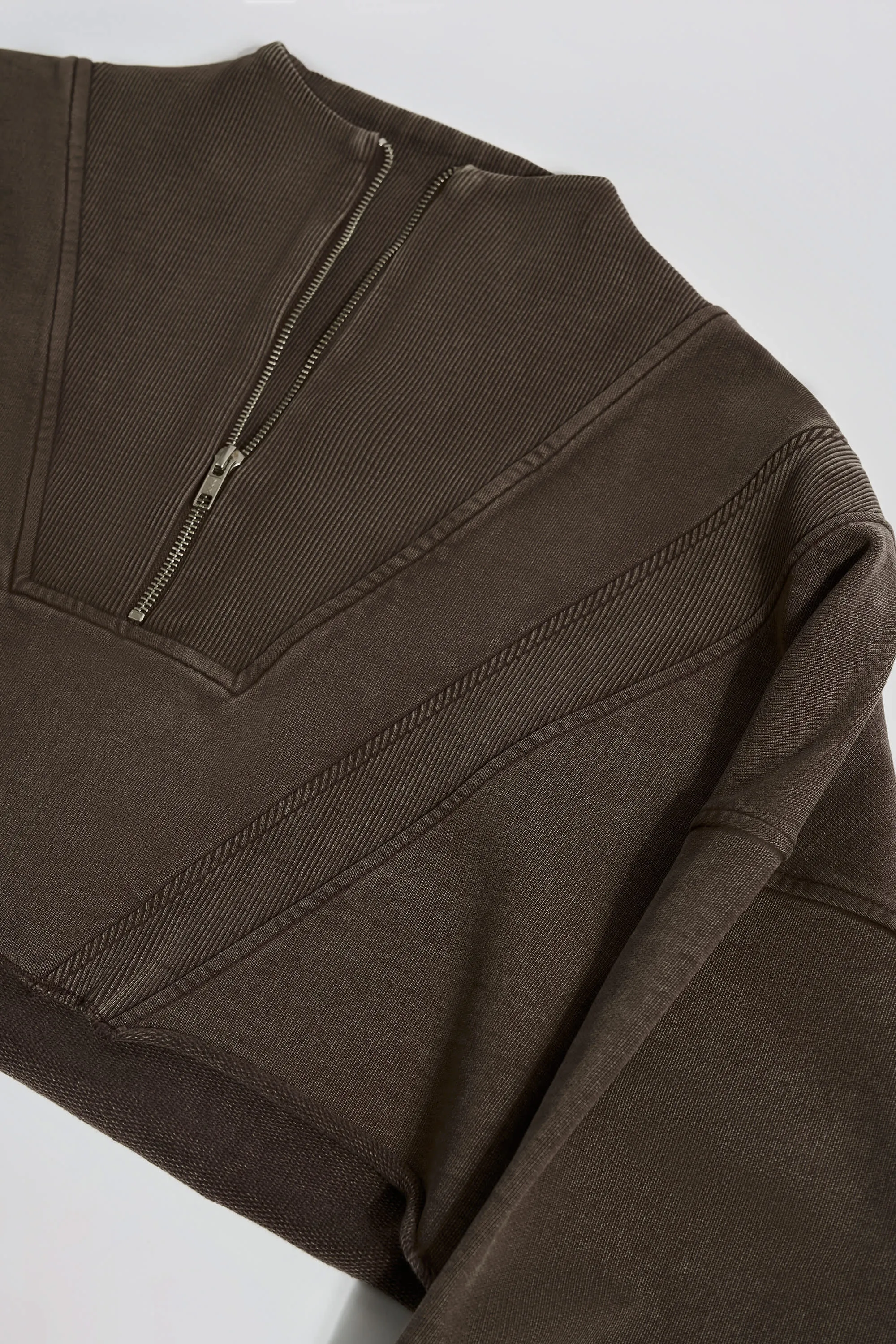 Cotton Jersey Acid Wash Cropped Sweatshirt in Brown sold by Oh Polly product image thumbnail 4