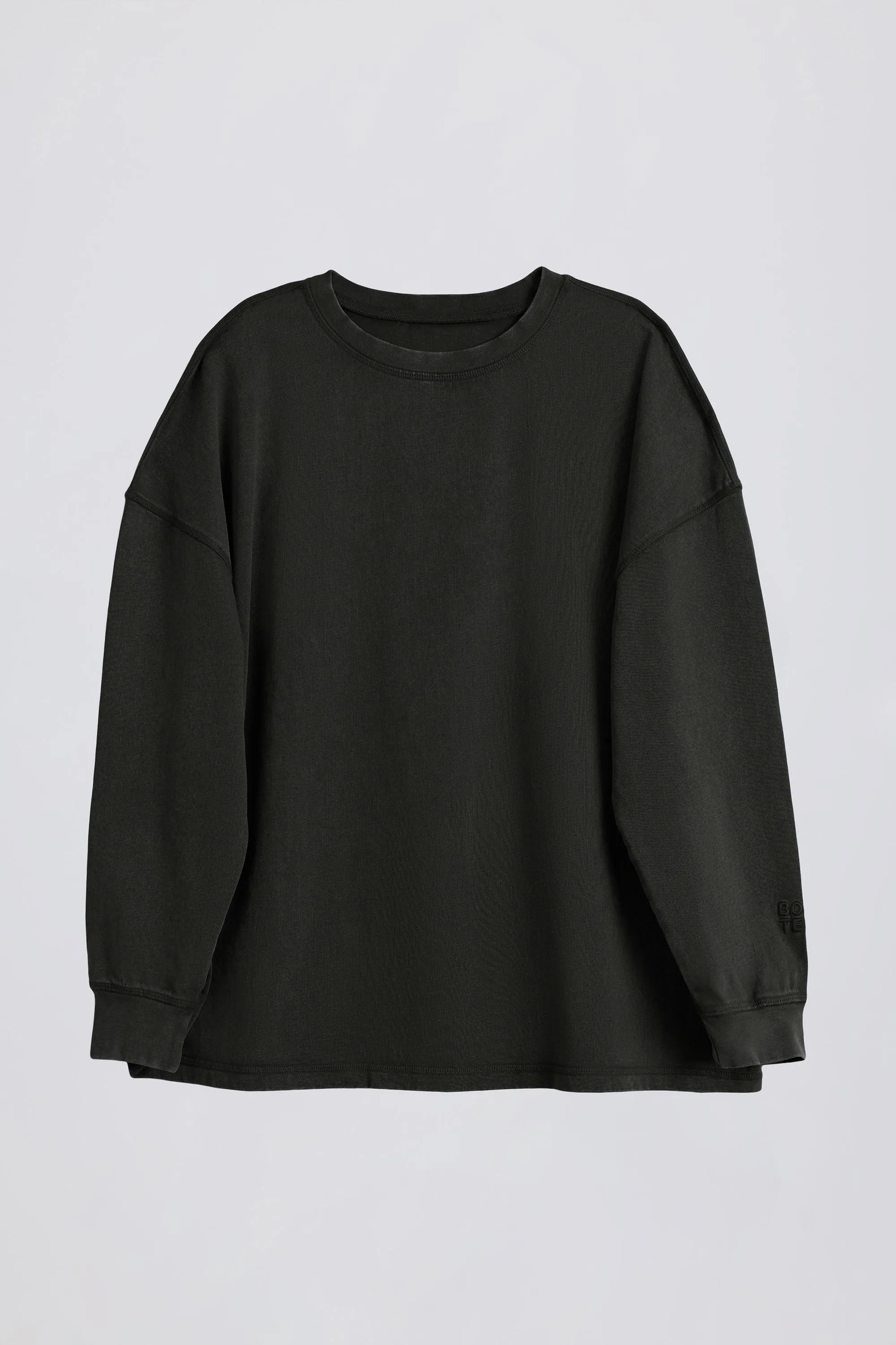 Acid Wash Long-Sleeve Oversized T-Shirt in Ash sold by Oh Polly product image thumbnail 2