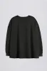 Acid Wash Long-Sleeve Oversized T-Shirt in Ash sold by Oh Polly