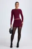Modal Ruched Mid-Rise Mini Skirt in Wine Red sold by Oh Polly