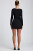 Modal Ruched Mid-Rise Mini Skirt in Black sold by Oh Polly