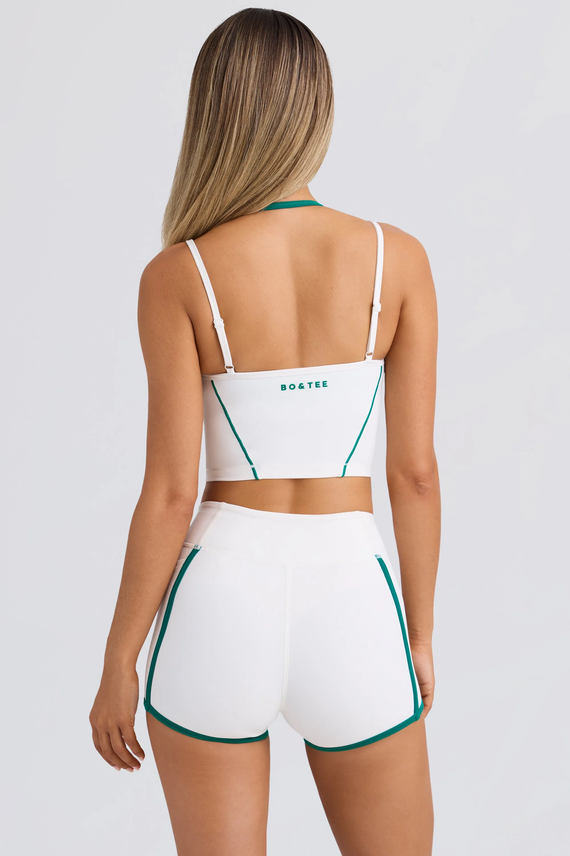 Soft Active Layered Cropped Tank Top in White sold by Oh Polly product image thumbnail 2