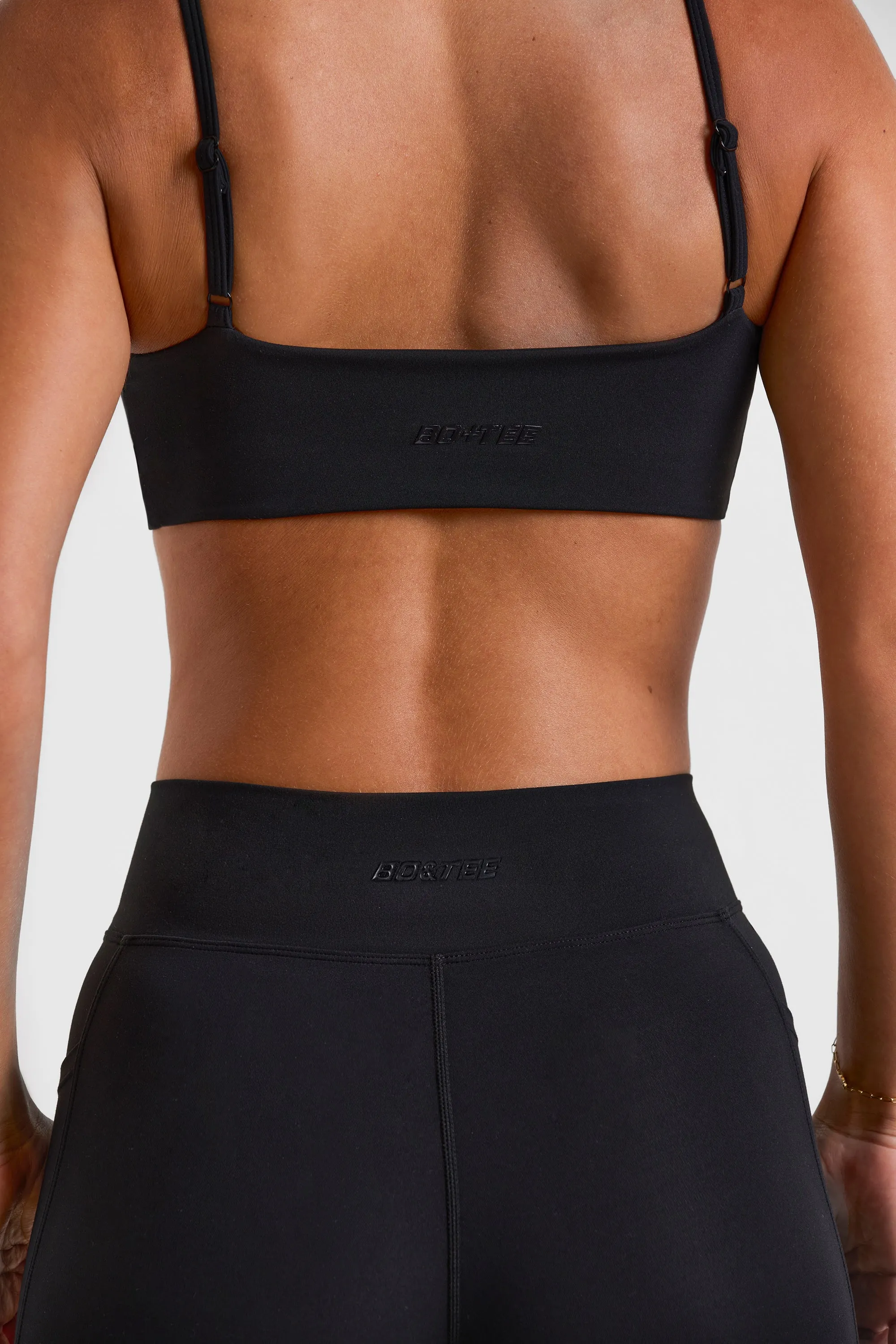 Soft Active V-Waist Pocket Flared Leggings in Black sold by Oh Polly product image thumbnail 4