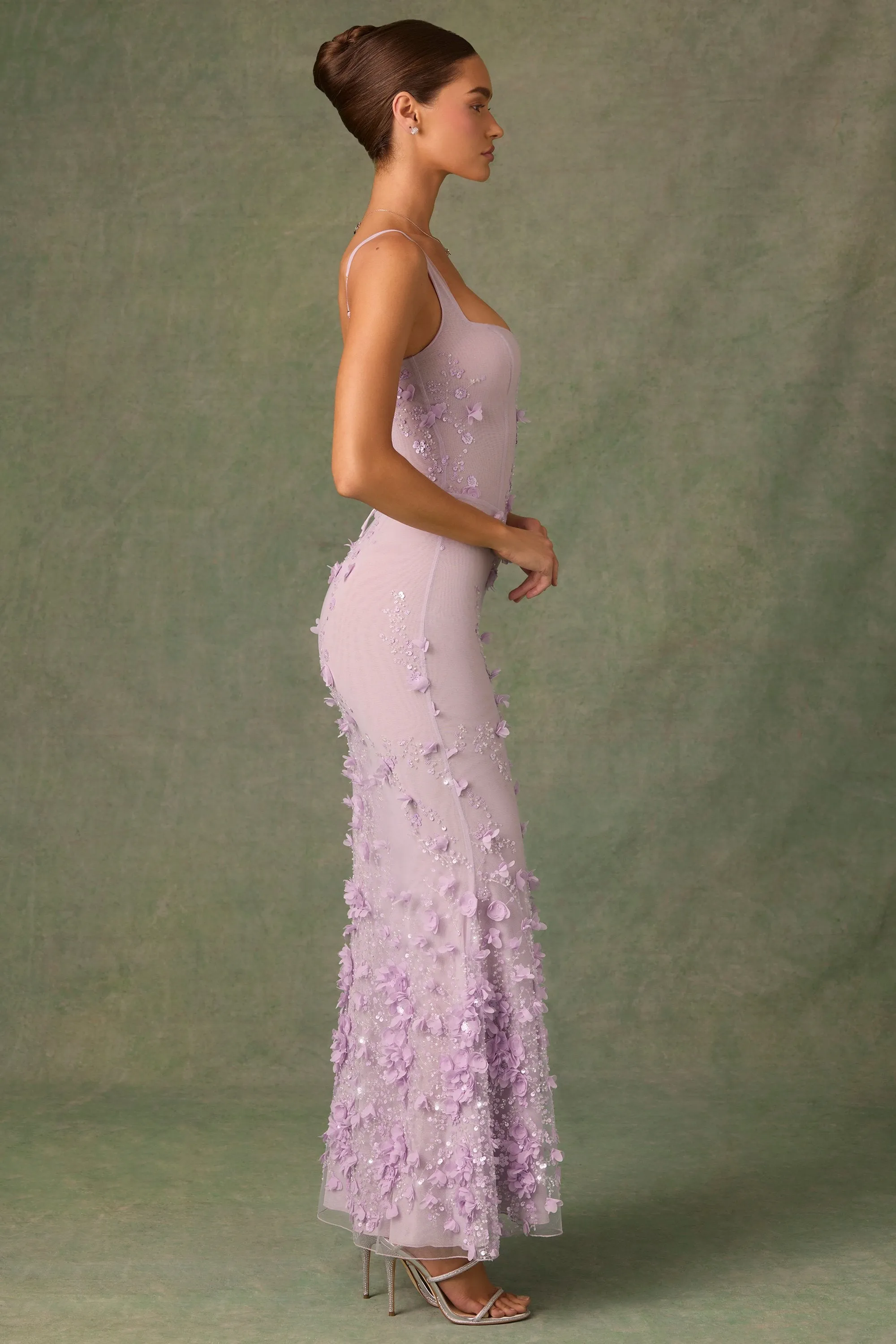 Embellished Fishtail Corset Gown in Lilac sold by Oh Polly product image thumbnail 3