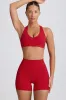 Soft Active Mini Shorts in Hot Red sold by Oh Polly
