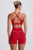 Soft Active Mini Shorts in Hot Red sold by Oh Polly