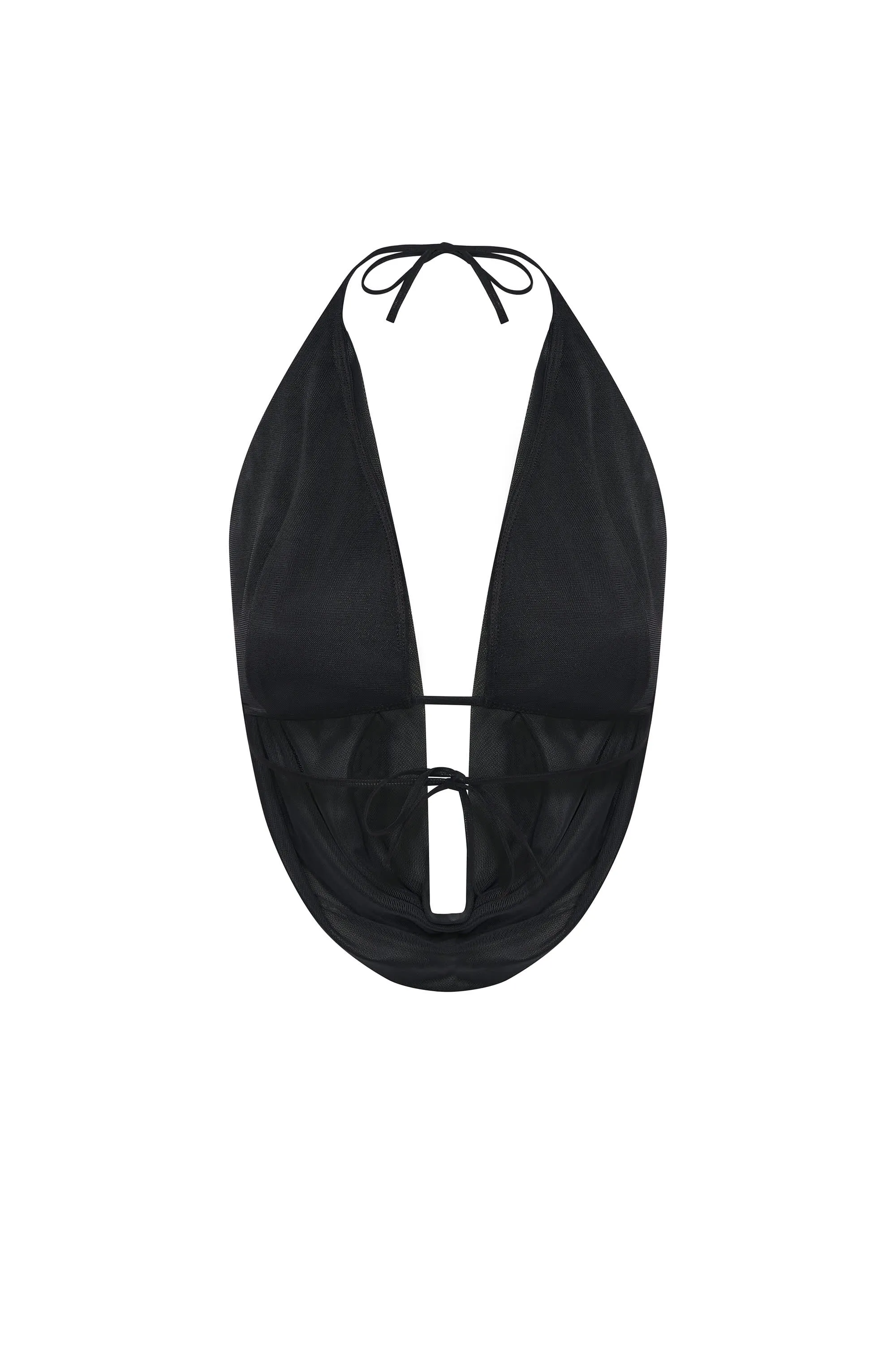 Cowl-Neck Backless Crop Top in Black sold by Oh Polly product image thumbnail 4