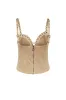 Lace-Up Top in Tan sold by Oh Polly