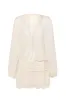 Lace-Up Balloon-Sleeve Mini Dress in Ivory sold by Oh Polly