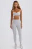 Soft Active Mid-Rise Leggings in Grey Marl sold by Oh Polly
