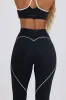 Soft Active Mid-Rise Leggings in Black sold by Oh Polly