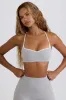 Soft Active Sweetheart-Neck Sports Bra in Grey Marl sold by Oh Polly