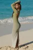 Sheer Open-Back Maxi Dress in Olive Green Ombré sold by Oh Polly