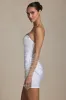 Ruched Corset Mini Dress in White sold by Oh Polly