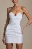 Ruched Corset Mini Dress in White sold by Oh Polly