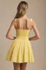 Broderie Anglaise Bow-Detail A-Line Mini Dress in Pastel Yellow sold by Oh Polly