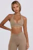 V-Neck Sports Bra in Mocha Marl sold by Oh Polly