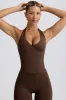 Wrap Halterneck Tank Top in Pecan Marl sold by Oh Polly