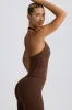 Wrap Halterneck Tank Top in Pecan Marl sold by Oh Polly