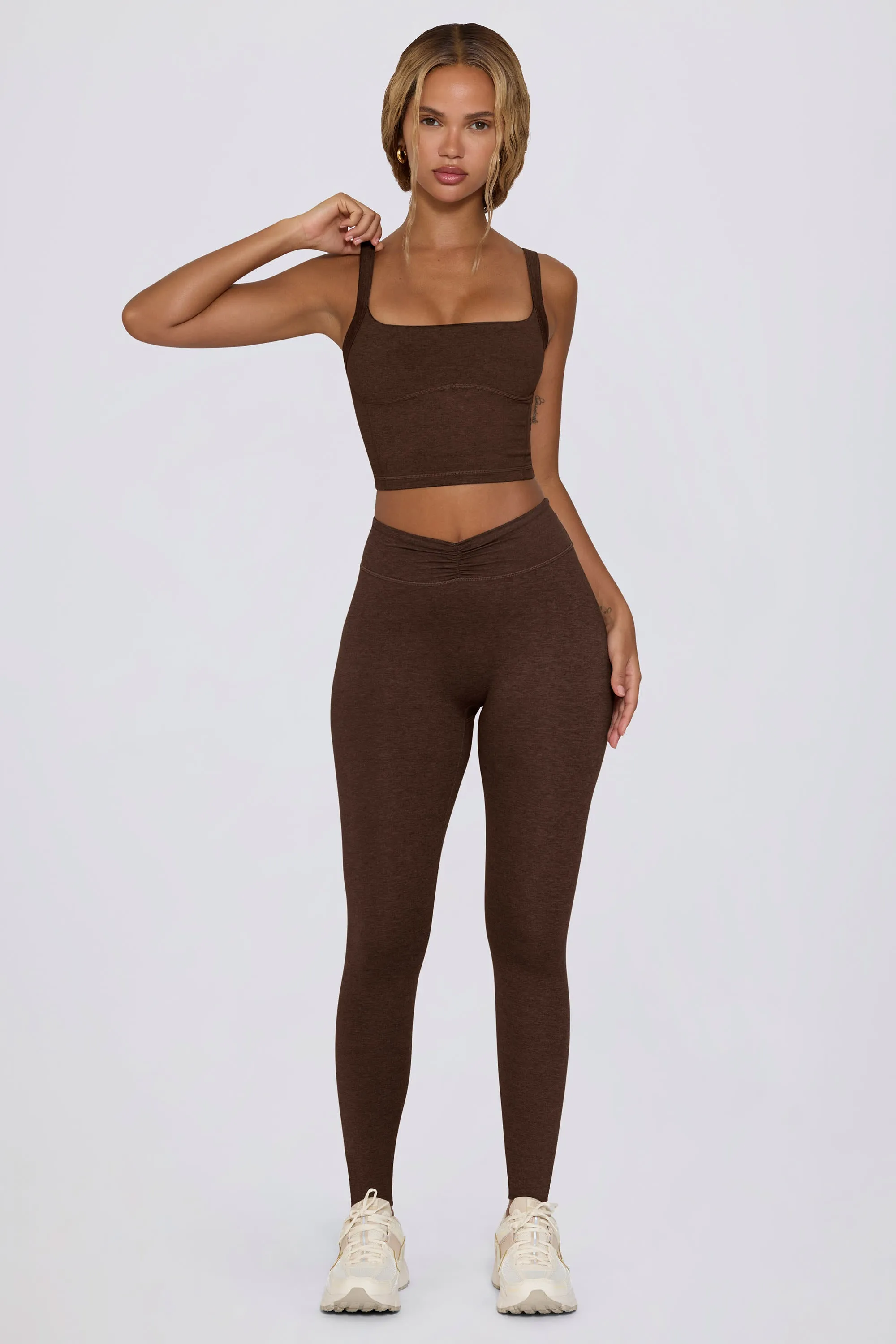 Cropped Tank Top in Pecan Marl sold by Oh Polly product image thumbnail 4