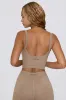 Cropped Tank Top in Mocha Marl sold by Oh Polly