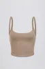 Cropped Tank Top in Mocha Marl sold by Oh Polly