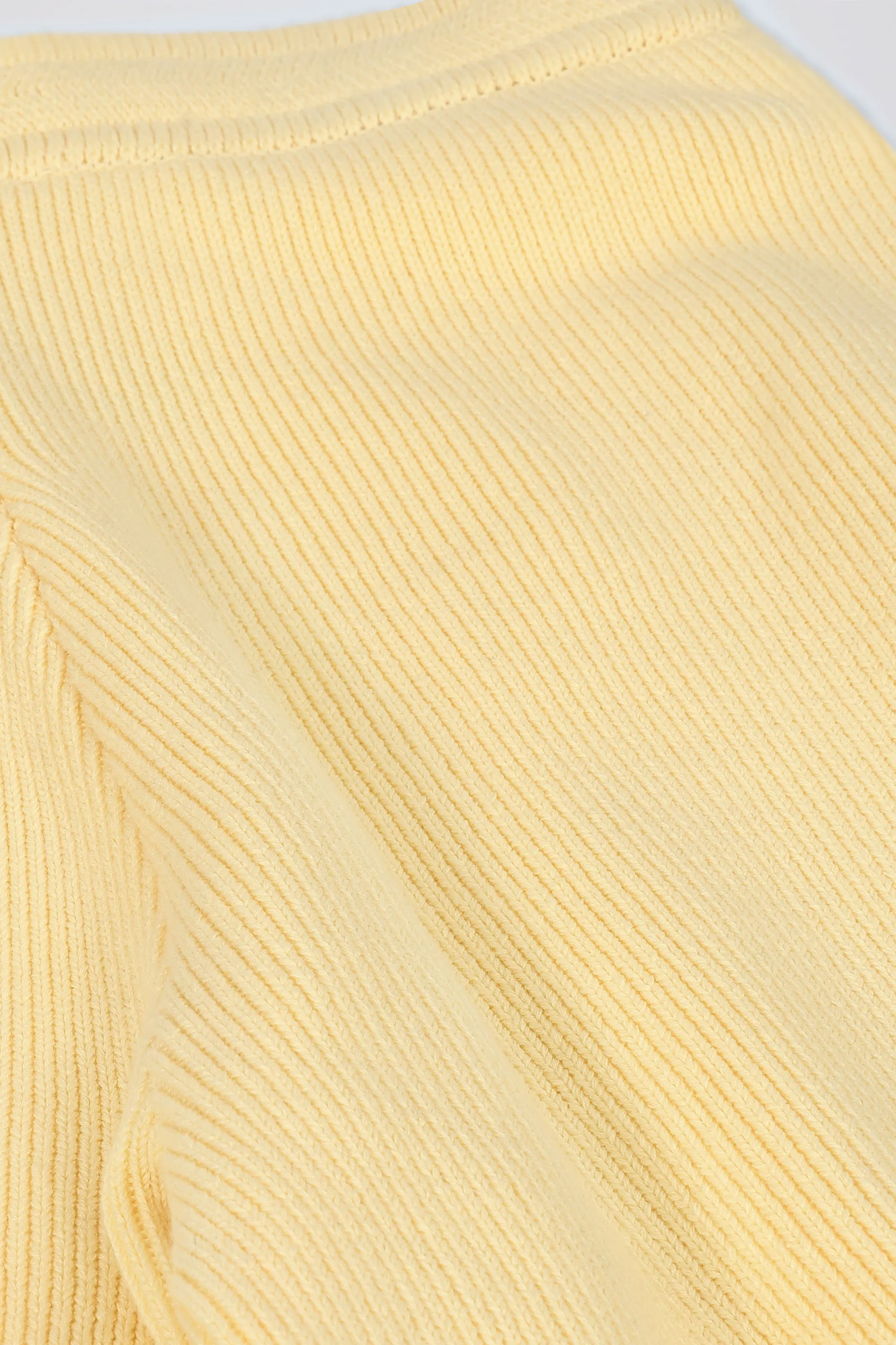 Ribbed Knit Wide-Leg Joggers in Lemon sold by Oh Polly product image thumbnail 4