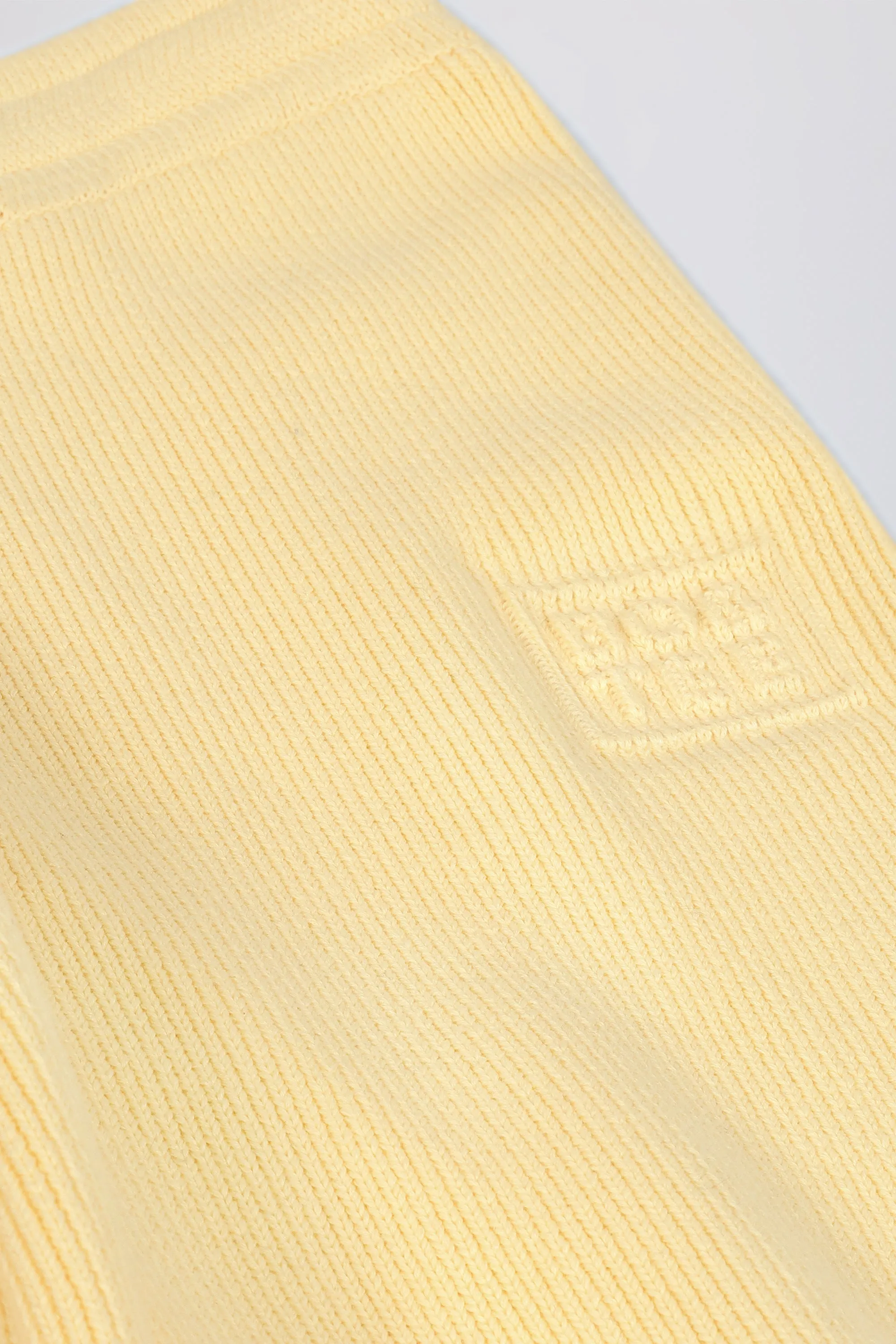 Ribbed Knit Wide-Leg Joggers in Lemon sold by Oh Polly product image thumbnail 3