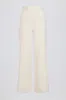 Ribbed-Knit Wide-Leg Joggers in Ivory sold by Oh Polly