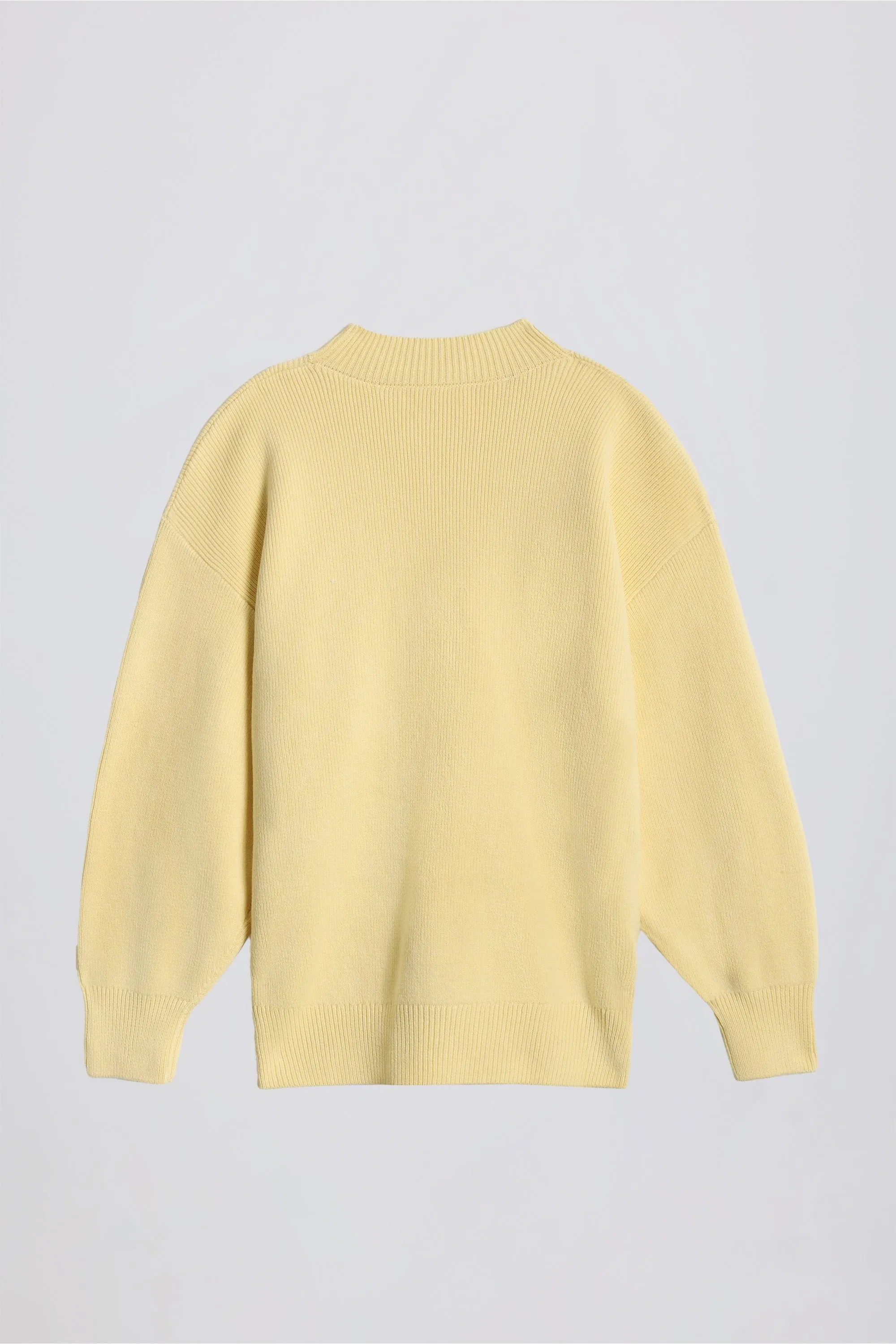 Ribbed Knit Oversized Jumper in Lemon sold by Oh Polly product image thumbnail 3