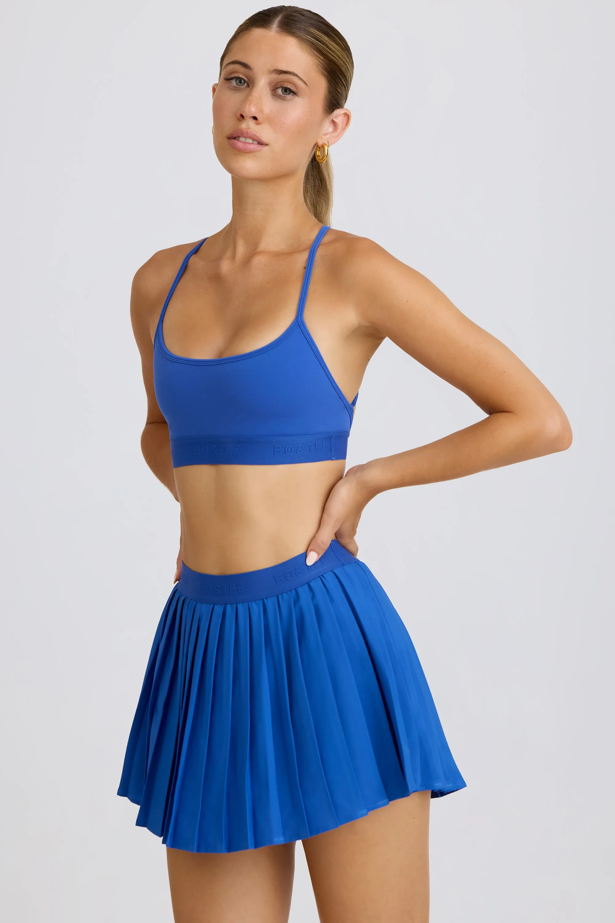 Pleated Tennis Skirt in Cobalt sold by Oh Polly product image thumbnail 5