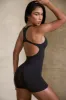 Racer Back Define Luxe Unitard in Black sold by Oh Polly