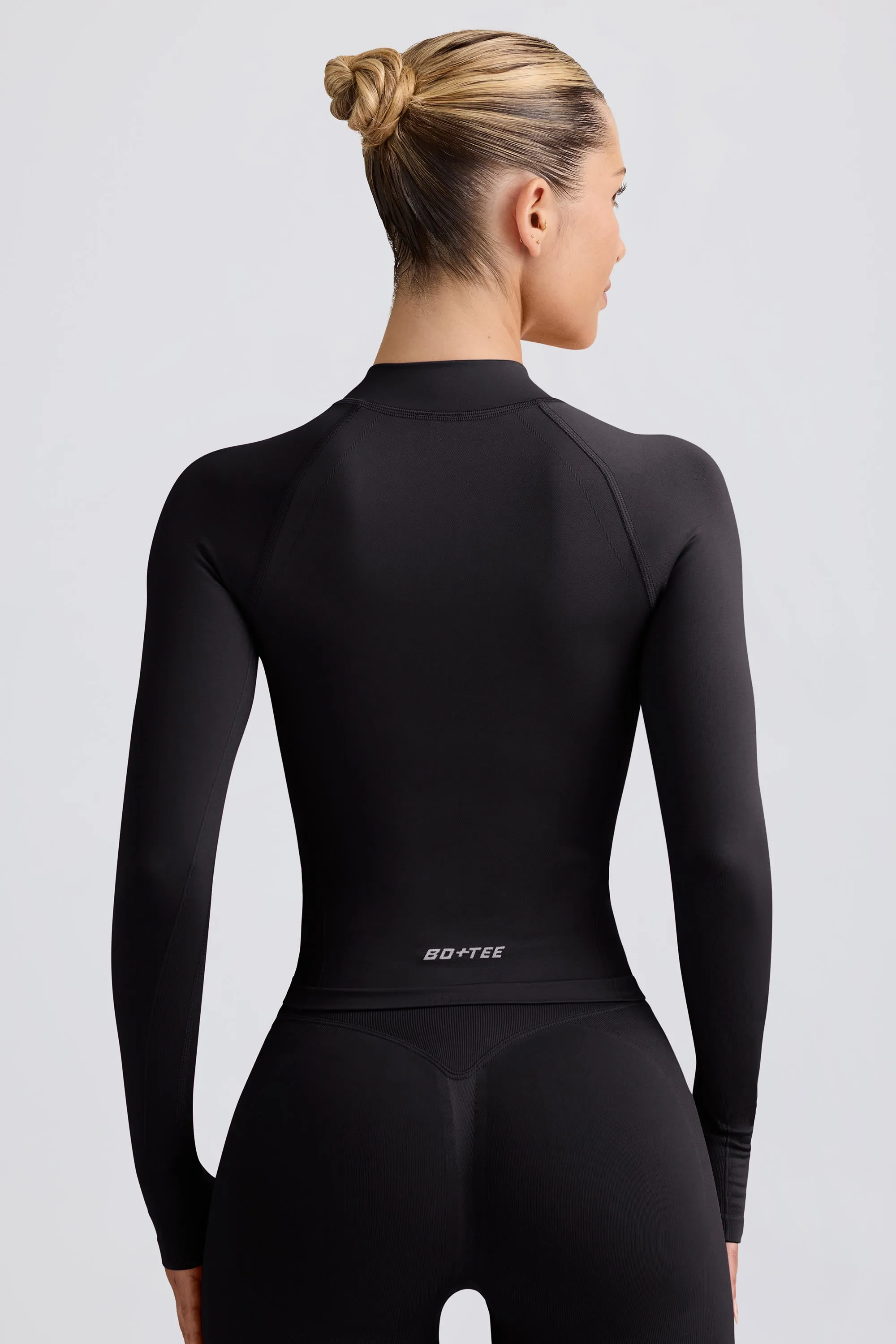 Define Luxe Zip-Up Jacket in Black sold by Oh Polly product image thumbnail 2