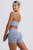 Define Luxe Mini Shorts in Blue Grey sold by Oh Polly