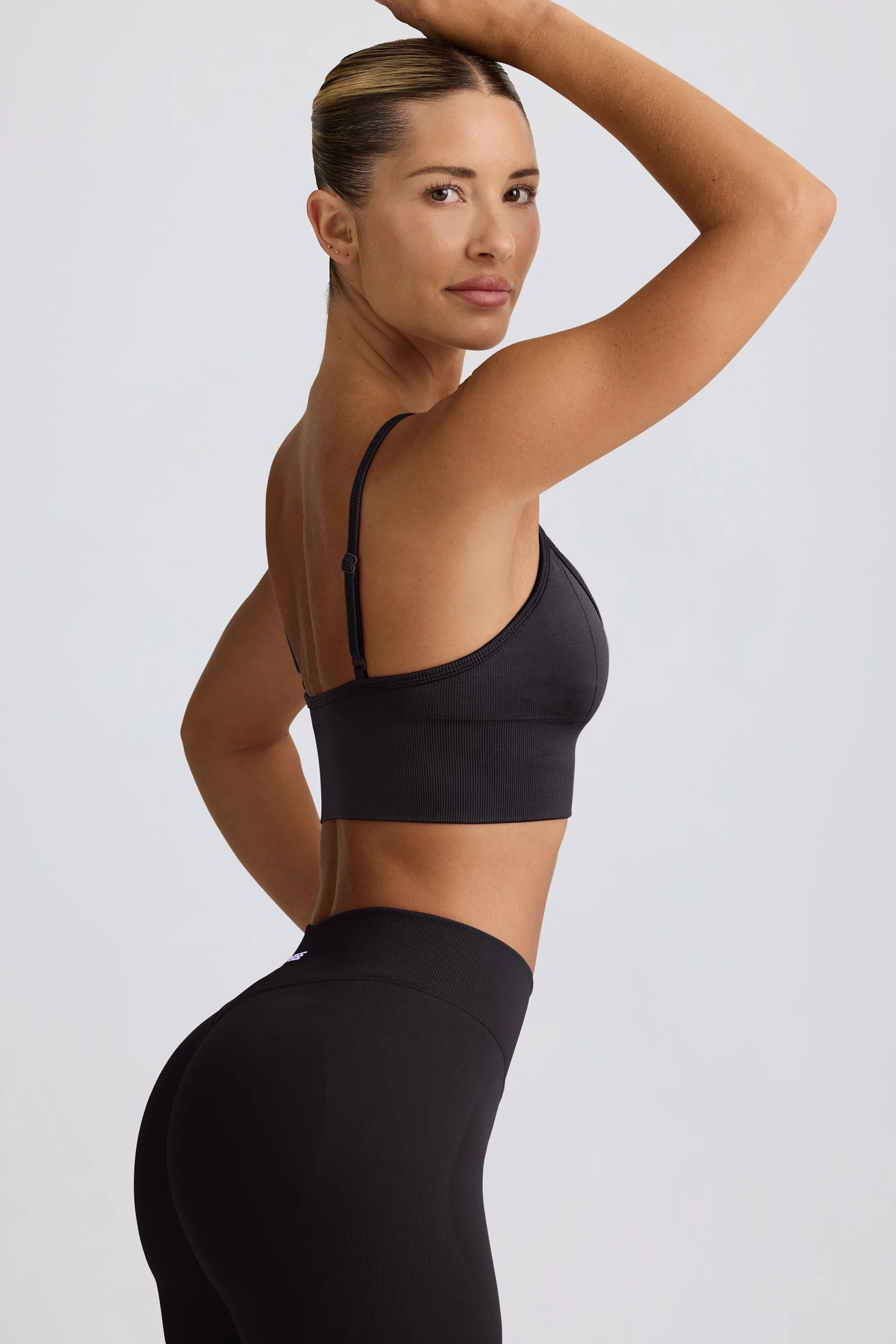 Define Luxe V-Neck Sports Bra in Black sold by Oh Polly product image thumbnail 3