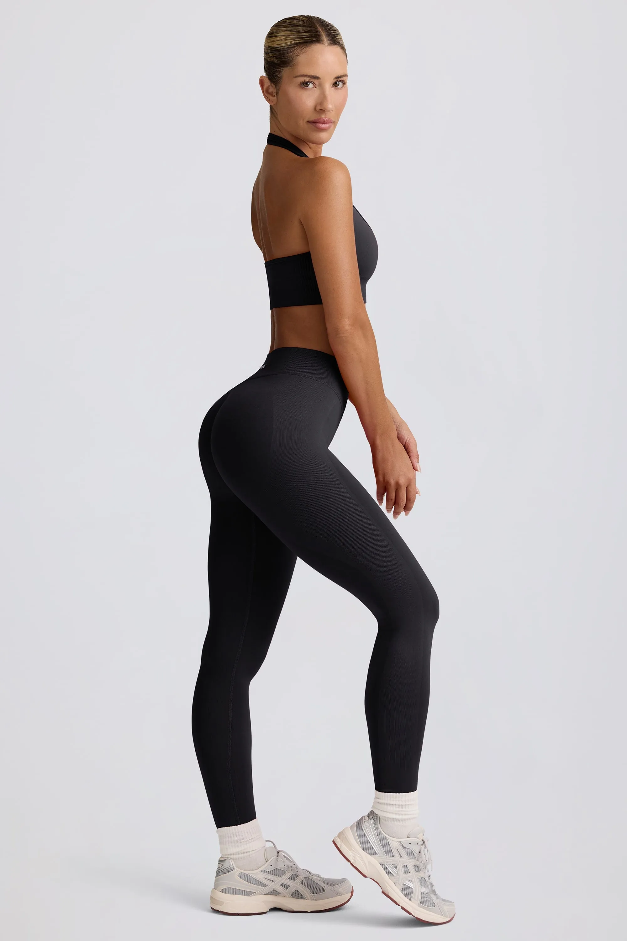 Define Luxe High-Waist Leggings in Black sold by Oh Polly product image thumbnail 3