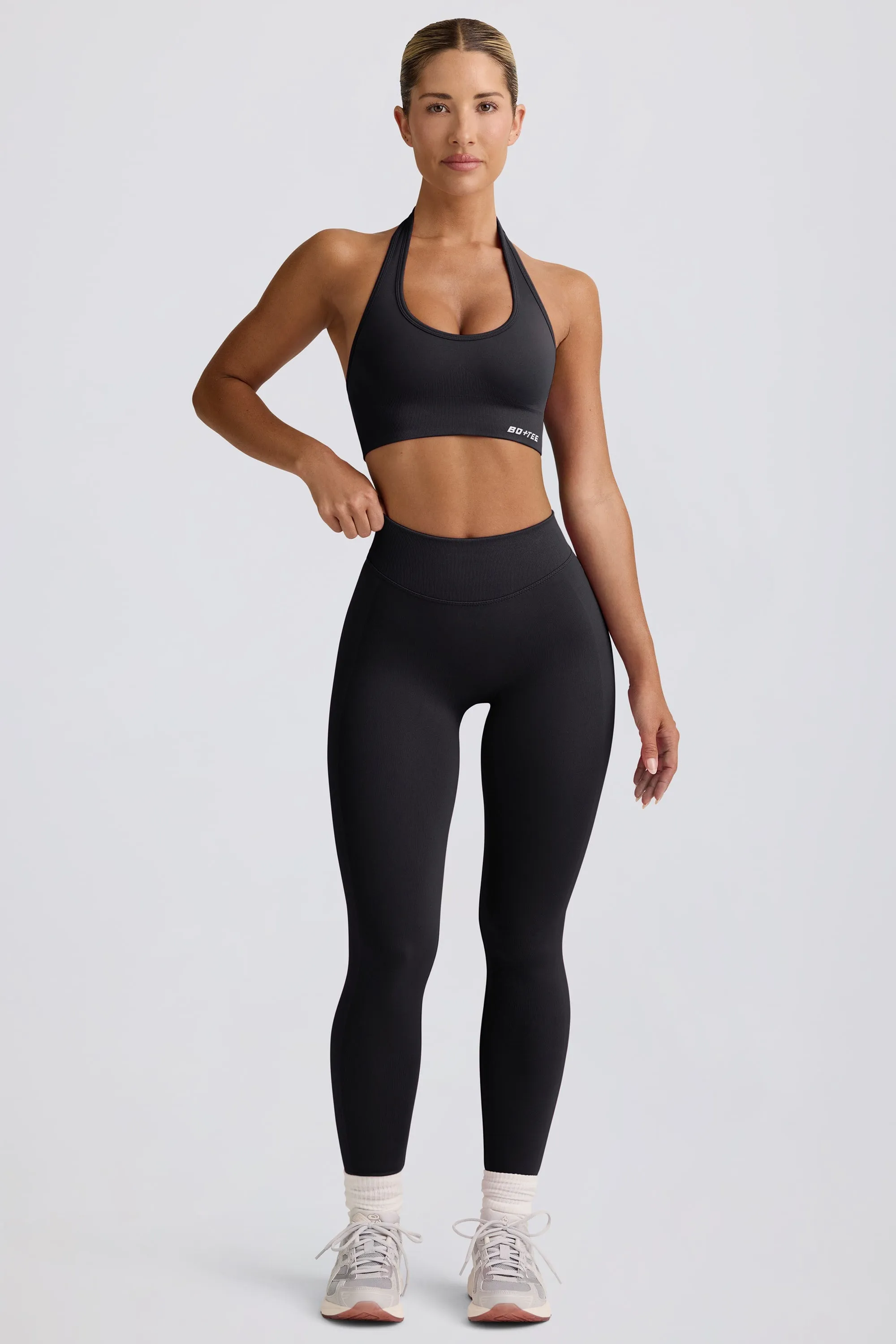 Define Luxe High-Waist Leggings in Black sold by Oh Polly product image thumbnail 2