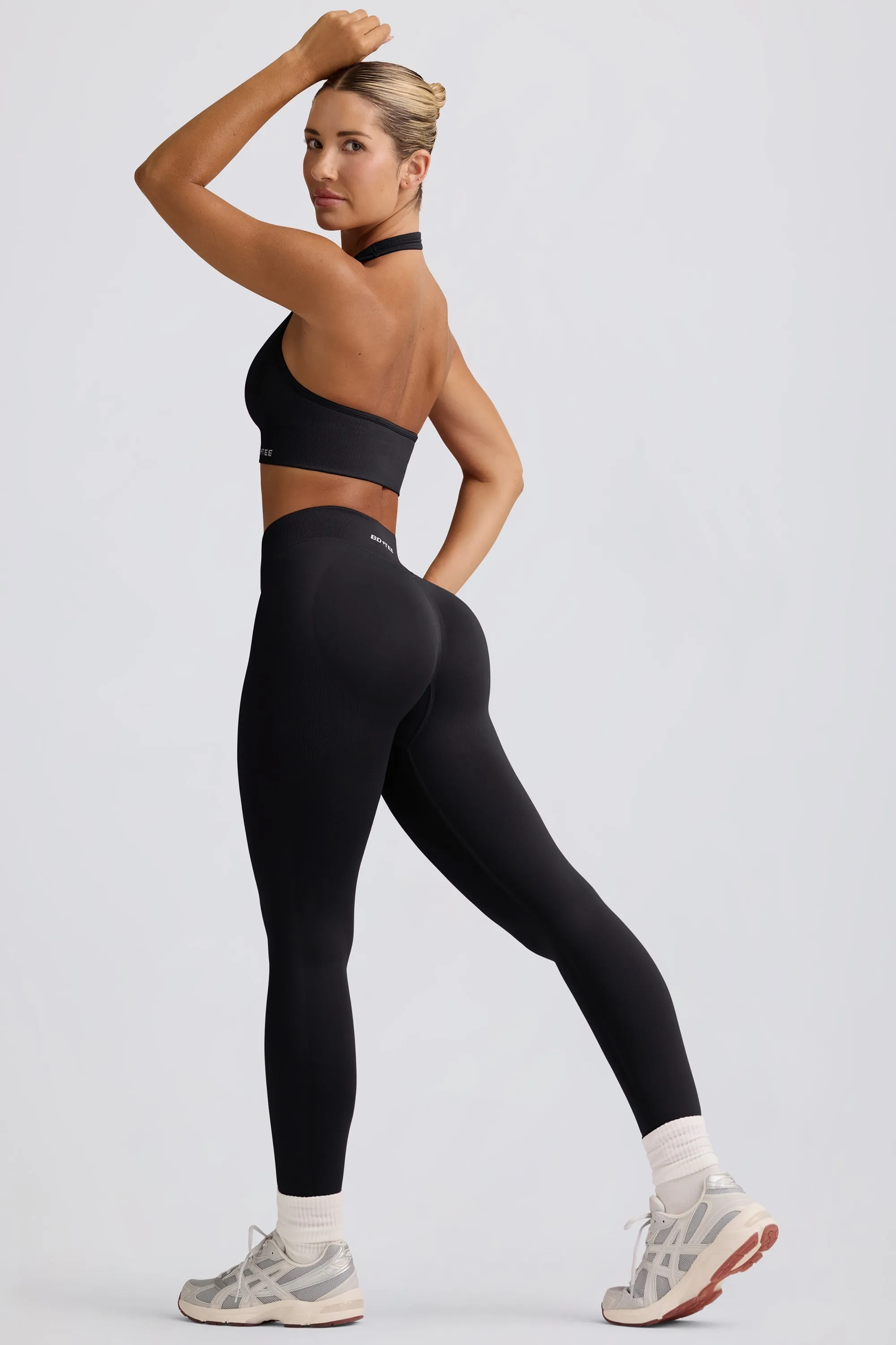 Define Luxe High-Waist Leggings in Black sold by Oh Polly