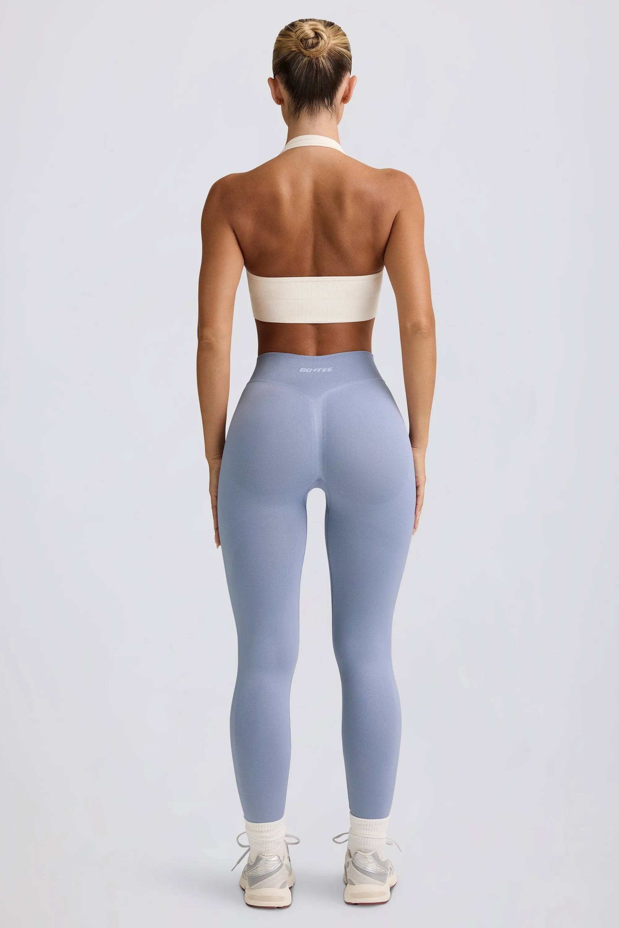 Define Luxe High-Waist Leggings in Blue Grey sold by Oh Polly product image thumbnail 3