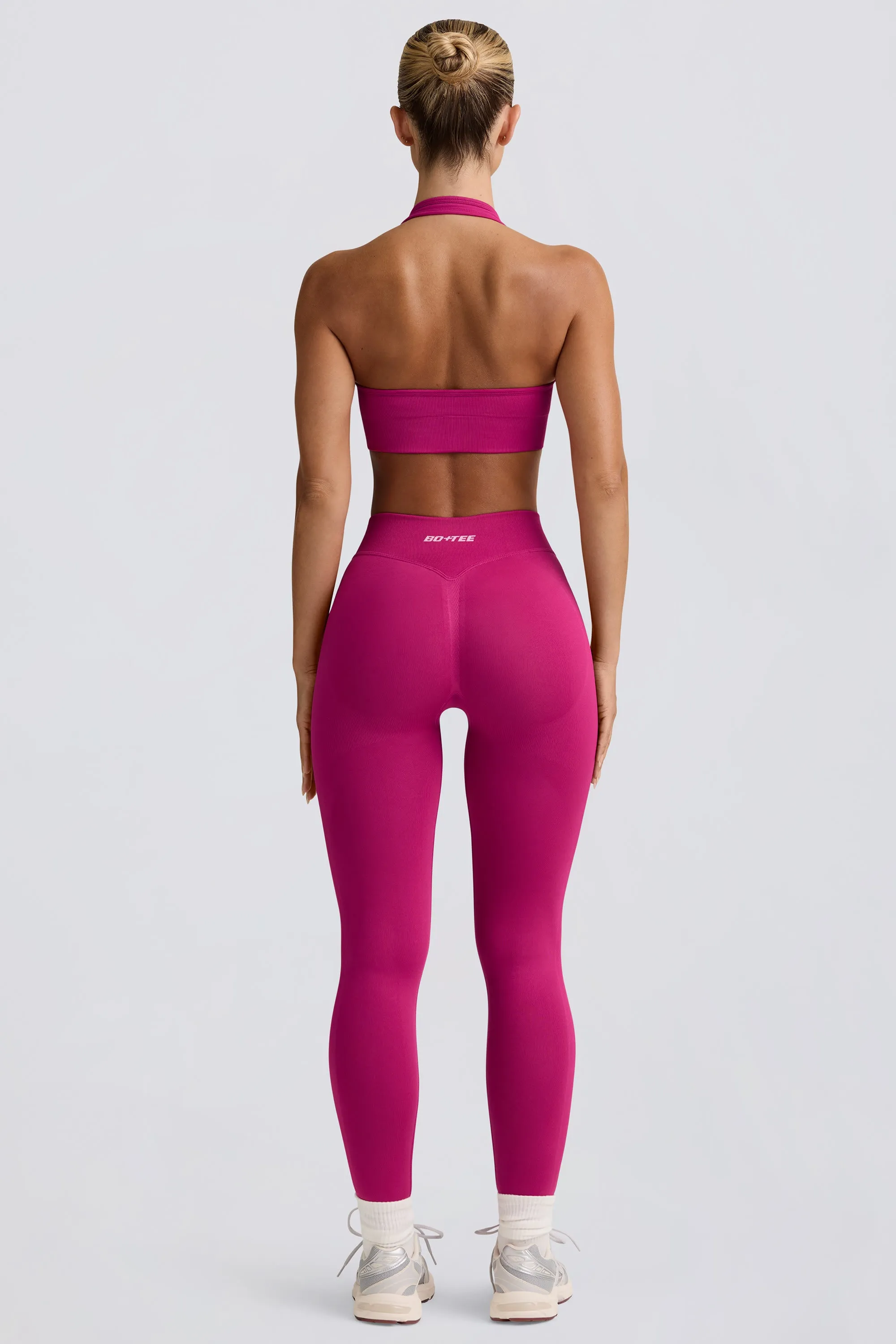 Define Luxe High-Waist Leggings in Berry sold by Oh Polly product image thumbnail 3