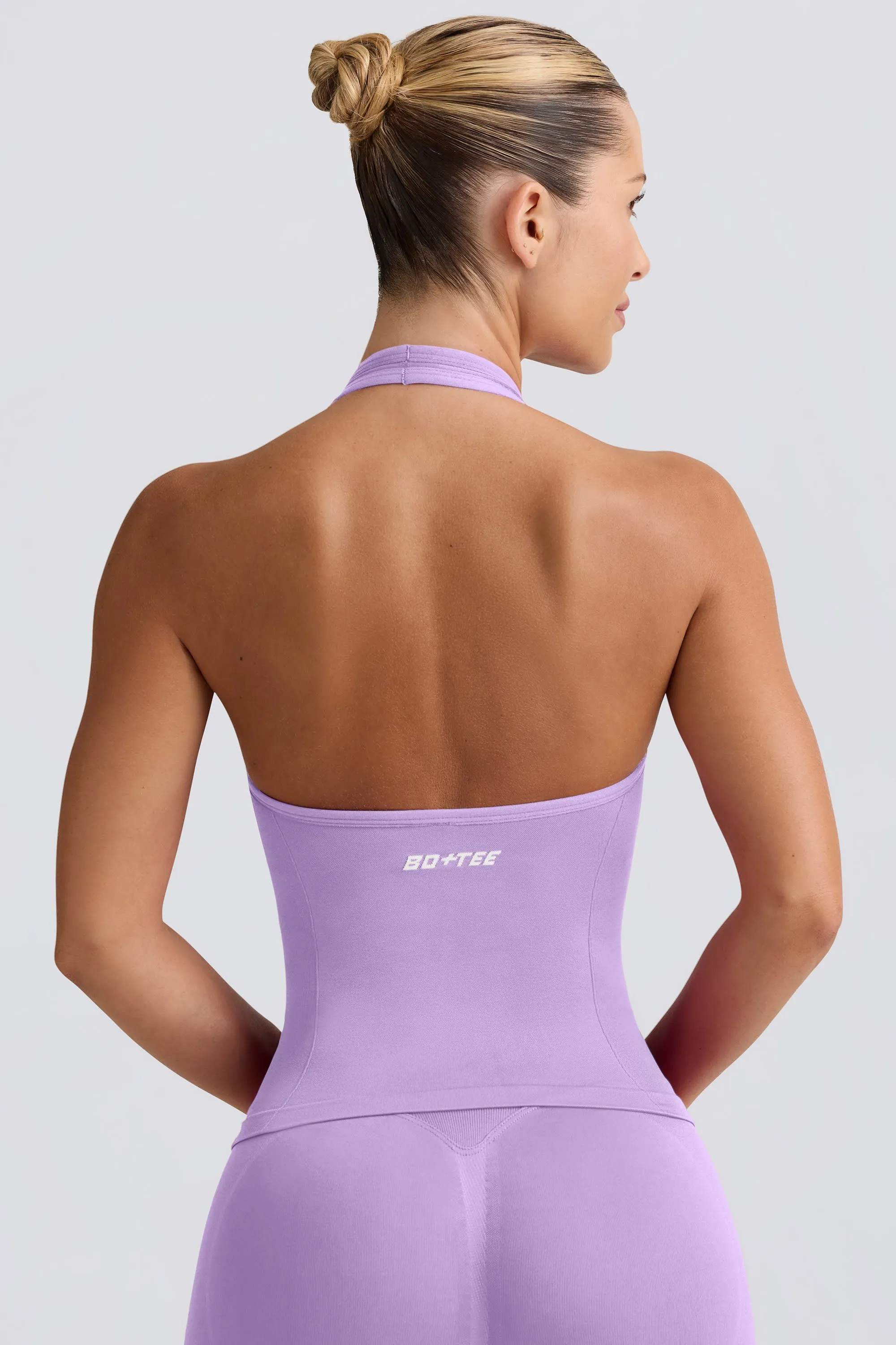 Define Luxe Halterneck Tank Top in Lilac sold by Oh Polly product image thumbnail 2