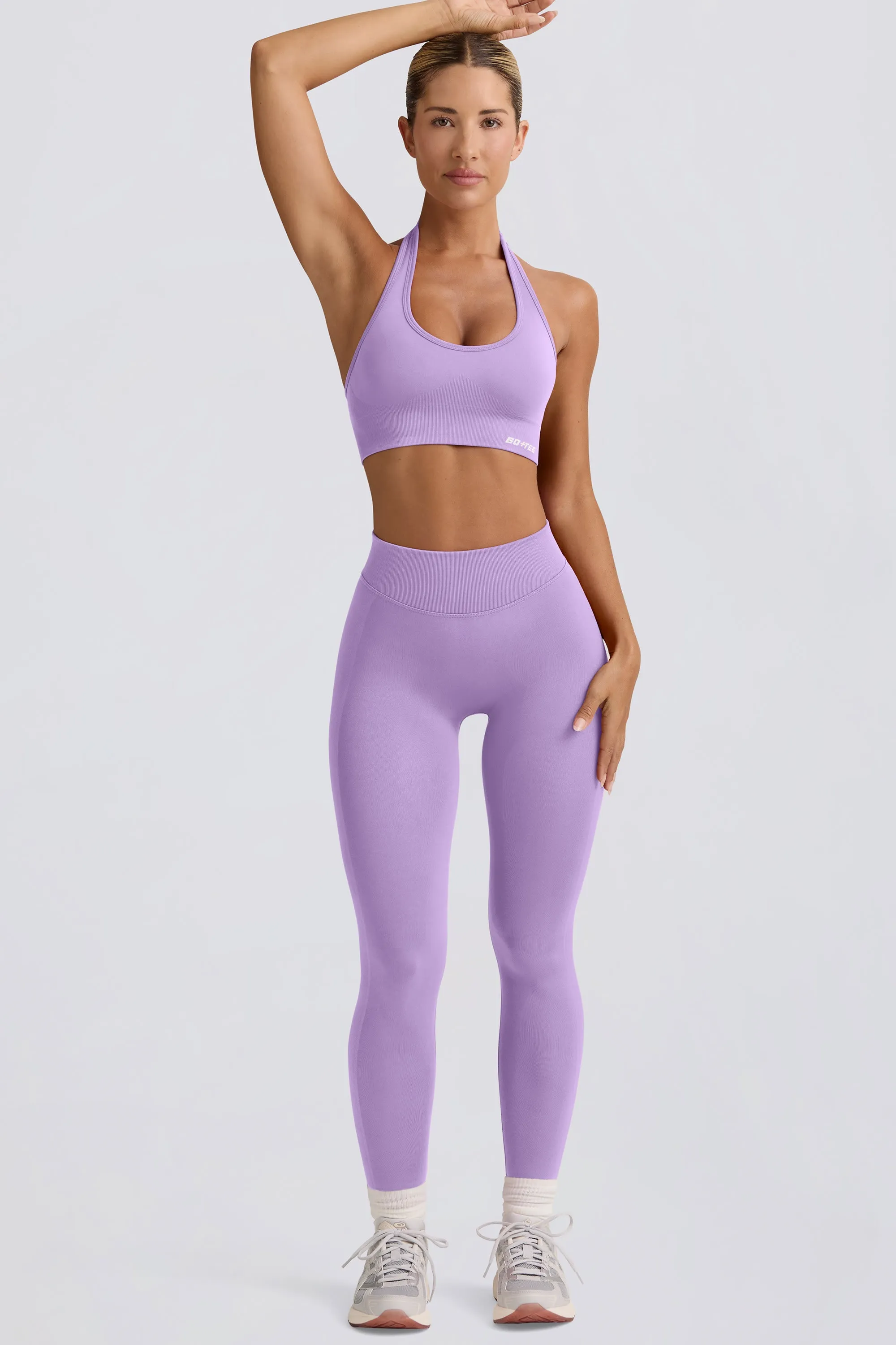 Define Luxe High-Waist Leggings in Lilac sold by Oh Polly product image thumbnail 5