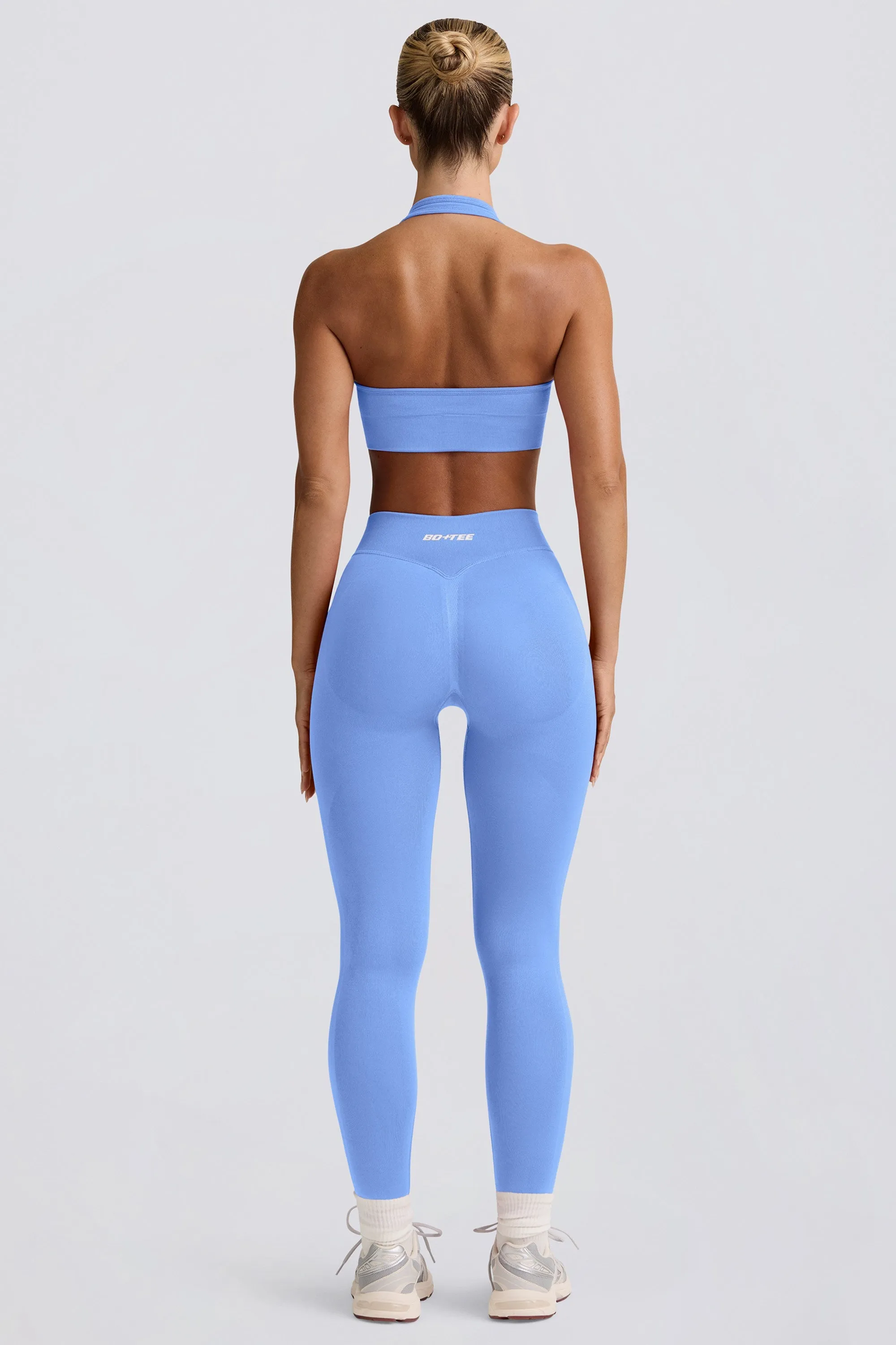 Define Luxe High-Waist Leggings in Light Blue sold by Oh Polly product image thumbnail 2
