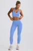 Define Luxe High-Waist Leggings in Light Blue sold by Oh Polly