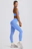 Define Luxe High-Waist Leggings in Light Blue sold by Oh Polly