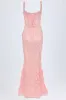 Embellished Fishtail Corset Gown in Pink sold by Oh Polly