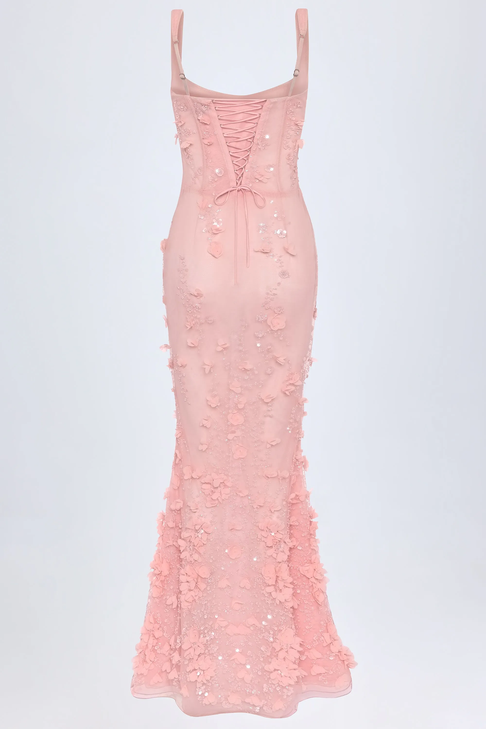 Embellished Fishtail Corset Gown in Pink sold by Oh Polly product image thumbnail 3