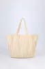Oversized Canvas Tote Bag in Lemon Yellow Stripe sold by Oh Polly
