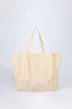 Oversized Canvas Tote Bag in Lemon Yellow Stripe sold by Oh Polly